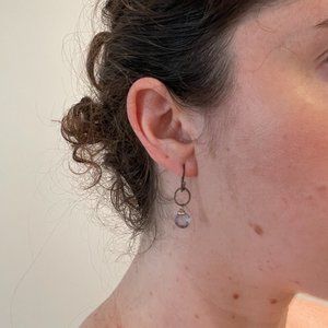 Blue Gemstone Drop Earrings